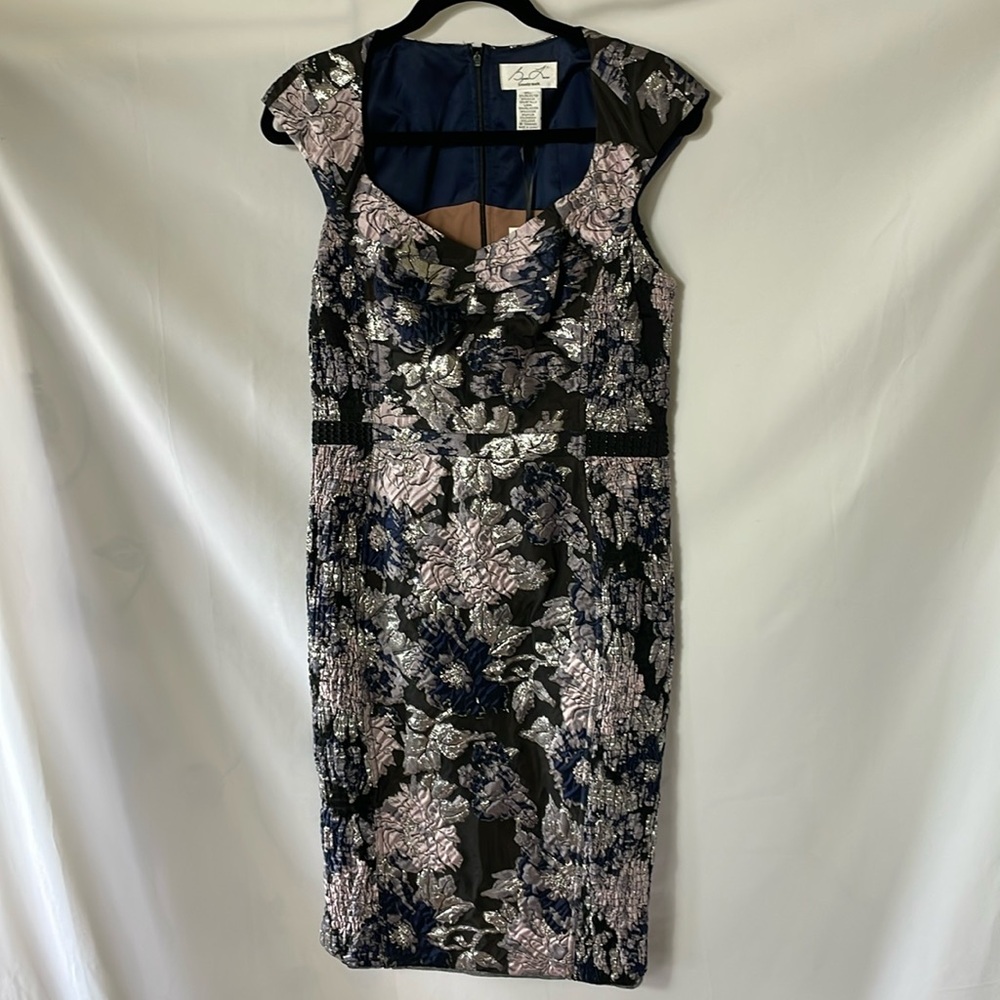 Byron Lars metallic brocade cocktail party dress, size 6